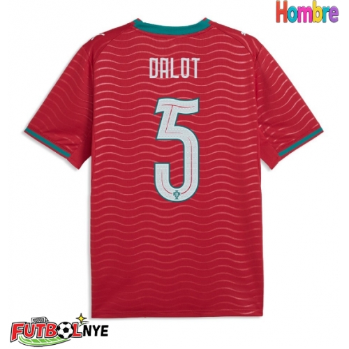 Camiseta Portugal Diogo Dalot #5 Primera Equipación Mundial 2026 manga corta